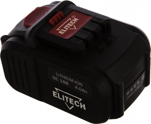 Аккумулятор ELITECH 18,0V 4.0 Ач Li-Ion 1820.067700 188830 - изображение 2