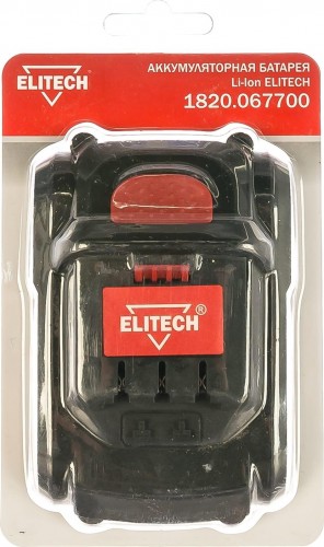 Аккумулятор ELITECH 18,0V 4.0 Ач Li-Ion 1820.067700 188830 - изображение 4
