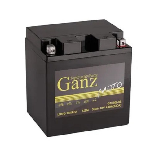 Аккумулятор GANZ AGM мото 30 A/ч обратная 168x126x175 CCA430 A GTX30l-B GN1230