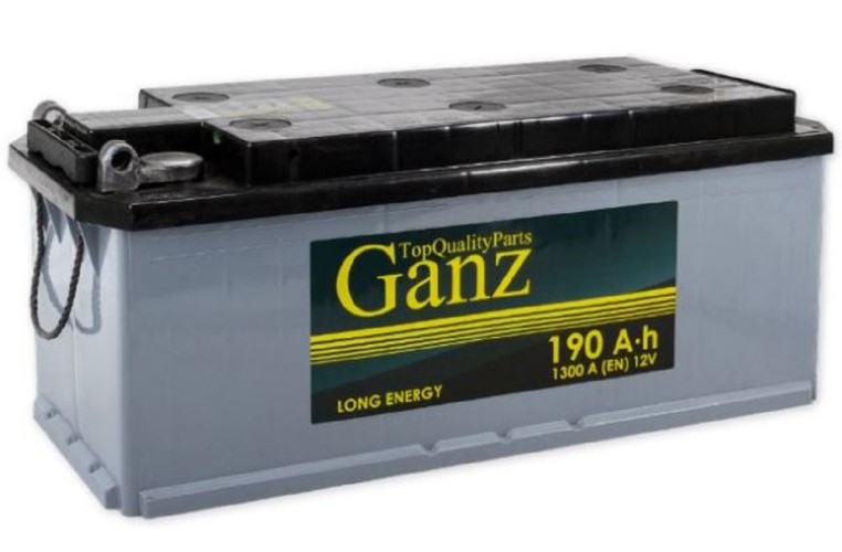 Аккумулятор GANZ Standart 190 A/ч R+ 514x218x210 EN1 300 A под болт GAT1904