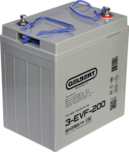 Аккумулятор GELBERT 3-EVF-200 (6V215A/H C5) тяговый  025369 - изображение 3