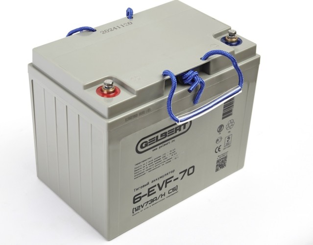 Аккумулятор GELBERT 6-EVF-70 (12V73A/H C5) тяговый 025381 - изображение 2