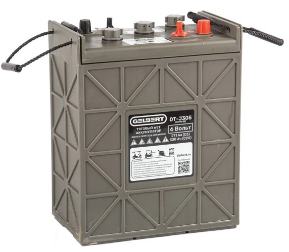 Аккумулятор GELBERT DT-J305 (J305H-AC) 6V271A/H C5 WET тяговый 025368