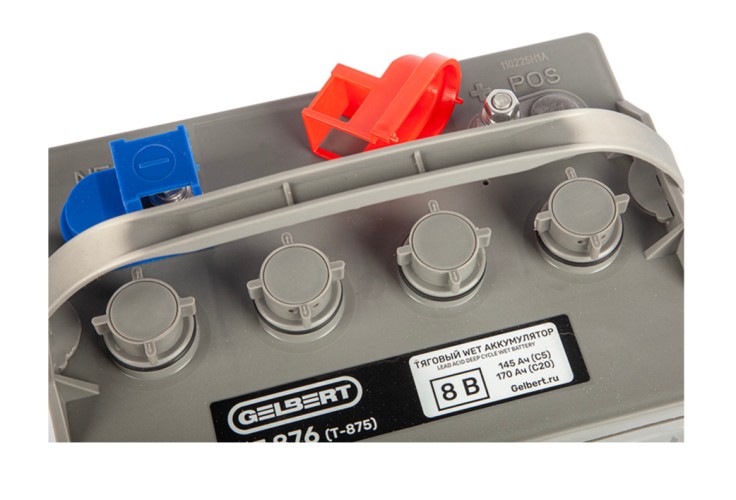 Аккумулятор GELBERT DT876 (T-875) 8V145A/H C5 WET тяговый 025367 - изображение 2