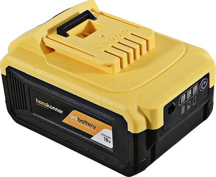 Аккумулятор HANSKONNER HBP18-4L 18 в, 4ач для инструмента серии Unibattery - изображение 4