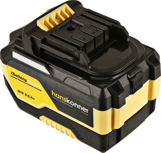 Аккумулятор HANSKONNER HBP2006 18В, 6.0 Ач - изображение 3