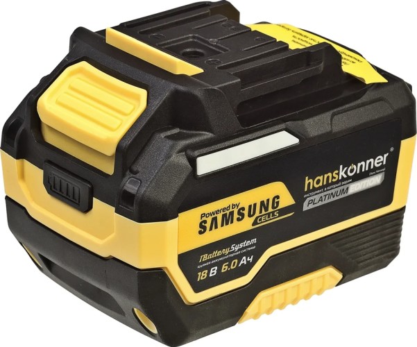 Аккумулятор HANSKONNER HBP2006PRO Platinum 18 B, 1BatterySystem, 6.0 Ач, Samsung