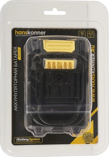 Аккумулятор HANSKONNER HBP2004 18В, 4.0 Ач - изображение 2