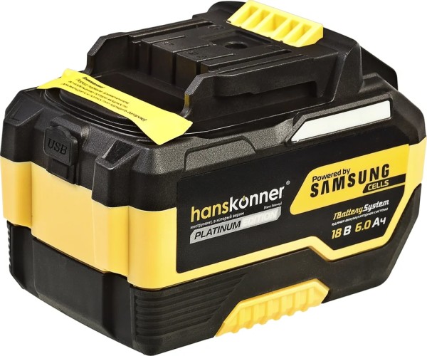 Аккумулятор HANSKONNER HBP2006PRO Platinum 18 B, 1BatterySystem, 6.0 Ач, Samsung - изображение 4