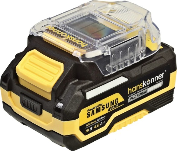 Аккумулятор HANSKONNER HBP2004PRO Platinum 18 B, 1BatterySystem, 4.0 Ач, samsung - изображение 4