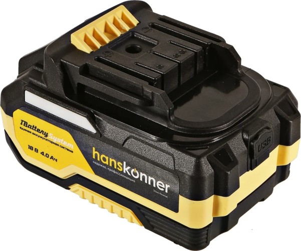 Аккумулятор HANSKONNER HBP2004 18В, 4.0 Ач - изображение 4