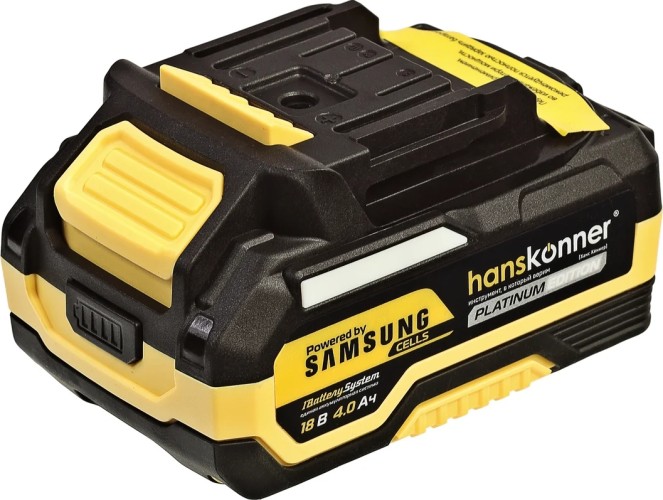 Аккумулятор HANSKONNER HBP2004PRO Platinum 18 B, 1BatterySystem, 4.0 Ач, samsung - изображение 2