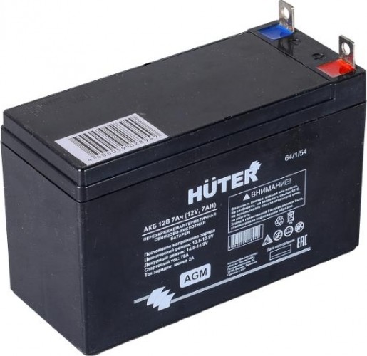 Аккумулятор HUTER 12В  7 Ач 64/1/54 64/1/54 - изображение 2
