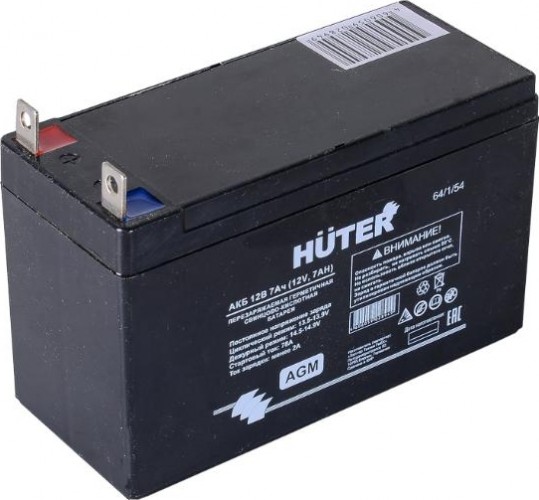 Аккумулятор HUTER 12В  7 Ач 64/1/54 64/1/54