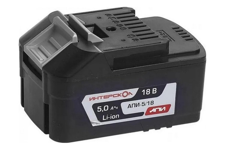 Аккумулятор ИНТЕРСКОЛ 18.0V 5,0 Ач Li-Ion АПИ-5/18И с индикатором 2400.122