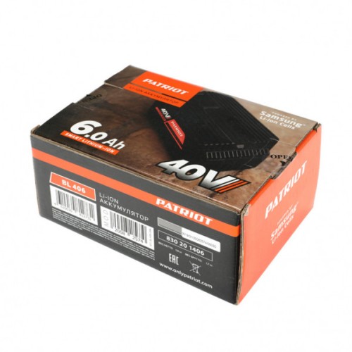 Аккумулятор PATRIOT 40.0V 6,0 Ач Li-ion BL 406 830201406 - изображение 3