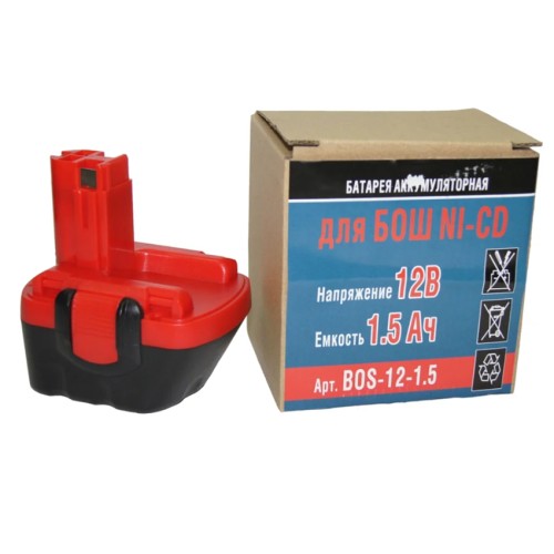 Аккумулятор P.I.T. Bos-12-1,5 NI-CD 12V 1.5 Ah Bosch (подходит к gsr12-2v bd)