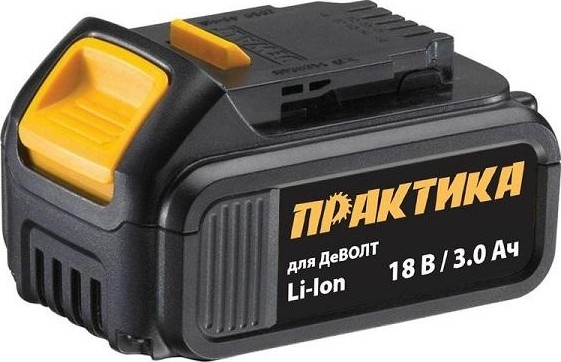Аккумулятор ПРАКТИКА 18,0В 3,0Ач Li-Ion (совместим с DEWALT) 790-298 790-298