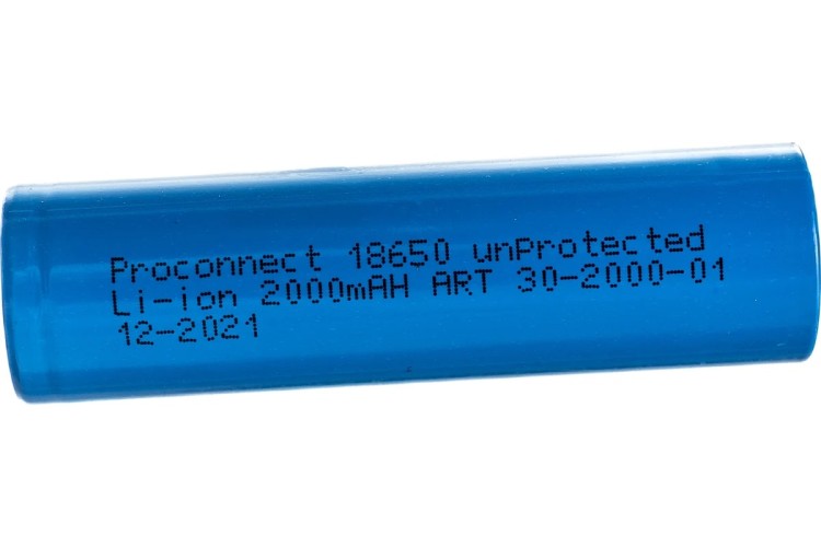 Аккумулятор Proconnect 30-2000 ( уп. 10 штук ) Li-ion 18650, 3,7B, 2000мAч,  без платы защиты  30-2000 - изображение 3