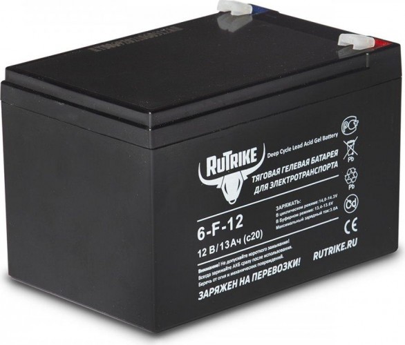 Аккумулятор RUTRIKE 12V 13A/H C20 тяговый 6-F-12 023274