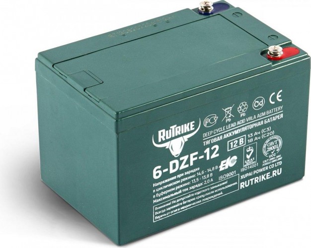 Аккумулятор RUTRIKE 12V 13A/H C3 тяговый 6-DZF-12 022833