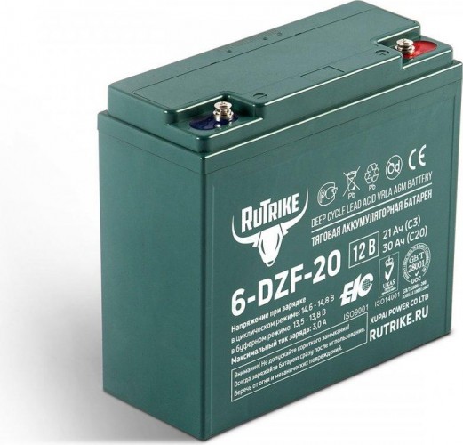 Аккумулятор RUTRIKE 12V 20A/H C2 тяговый 6-DZF-20 022834