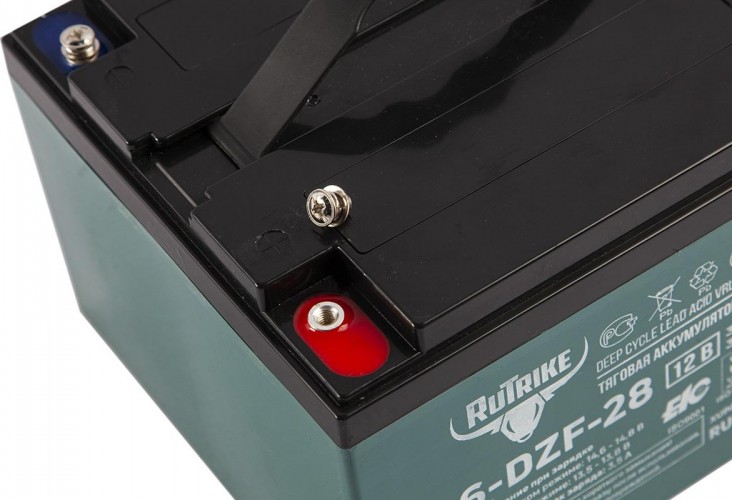 Аккумулятор RUTRIKE 12V 28A/H C3 тяговый 6-DZF-28 022836 - изображение 2