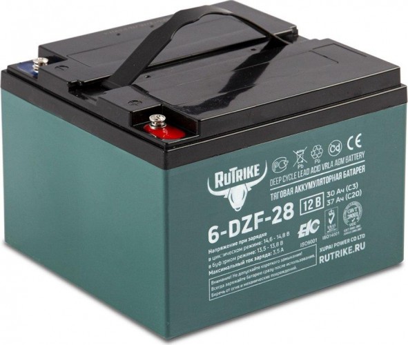 Аккумулятор RUTRIKE 12V 28A/H C3 тяговый 6-DZF-28 022836