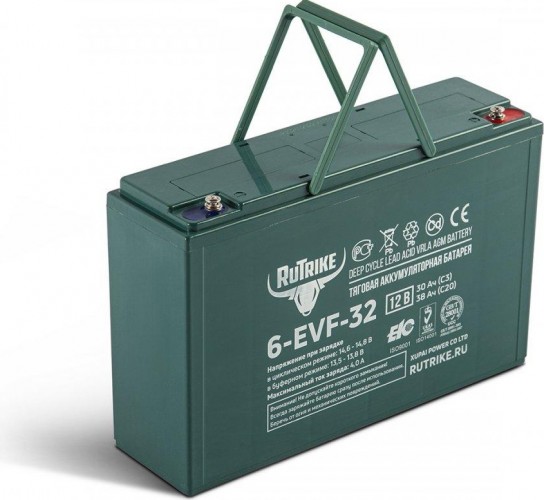 Аккумулятор RUTRIKE 12V 32A/H C3 тяговый 6-EVF-32 021662