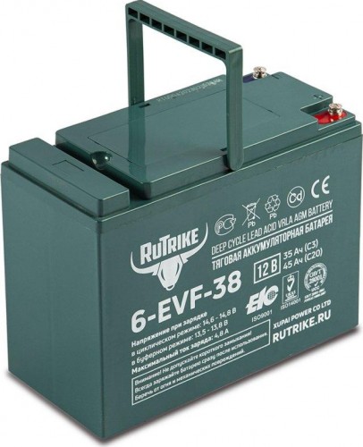 Аккумулятор RUTRIKE 12V 38A/H C3 тяговый 6-EVF-38 021945