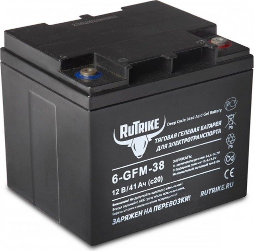 Аккумулятор RUTRIKE 12V 41A/H C20 тяговый 6-GFM-38 023279