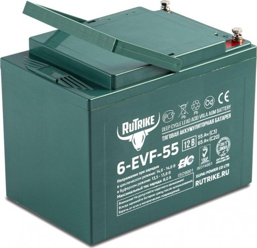 Аккумулятор RUTRIKE 12V 55A/H C3 тяговый 6-EVF-55 021946