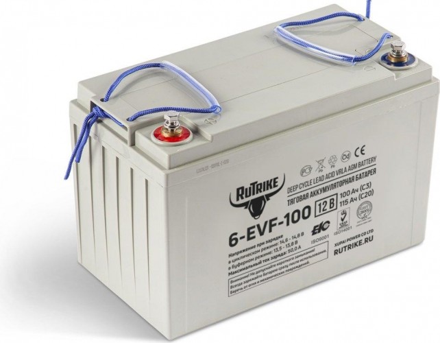 Аккумулятор RUTRIKE 12V100A/H C3 тяговый 6-EVF-100 021664