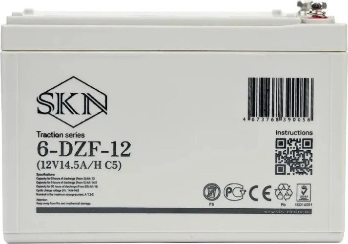 Аккумулятор SKN 6-DZF-12 (12V14.5A/H C5) тяговый 025383