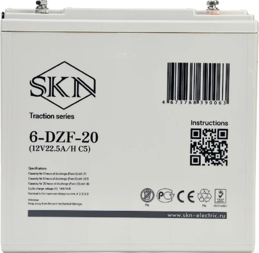 Аккумулятор SKN 6-DZF-20 (12V22.5A/H C5) тяговый 025384