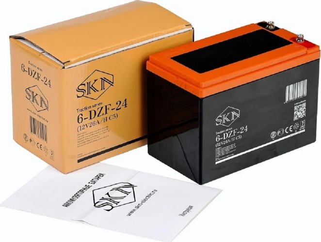 Аккумулятор SKN 6-DZF-24 (12V26A/H C5) тяговый 025385 - изображение 4