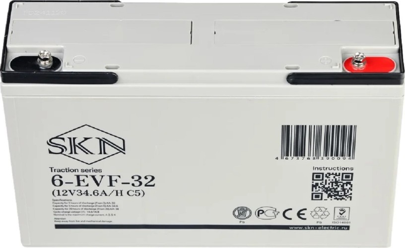 Аккумулятор SKN 6-EVF-32 (12V34.6A/H C5) тяговый 025388 - изображение 2