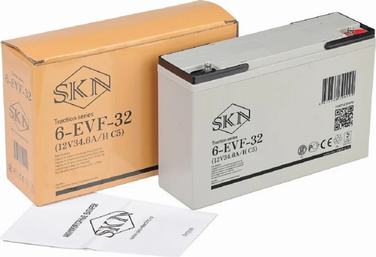 Аккумулятор SKN 6-EVF-32 (12V34.6A/H C5) тяговый 025388 - изображение 5