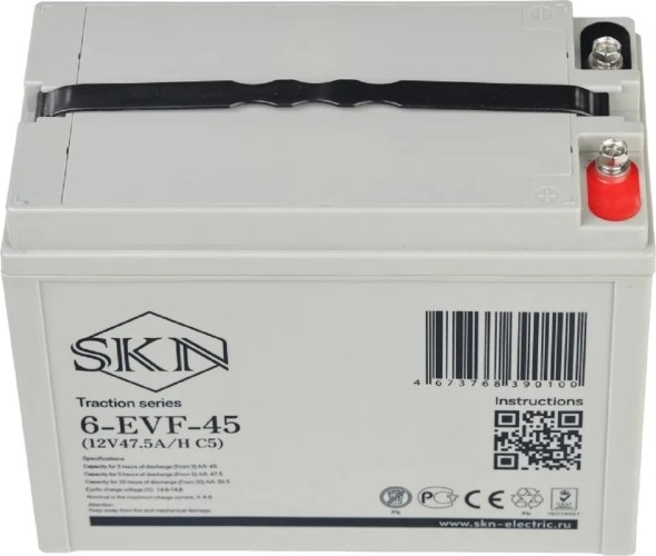 Аккумулятор SKN 6-EVF-45 (12V47.5A/H C5) тяговый 025389 - изображение 2