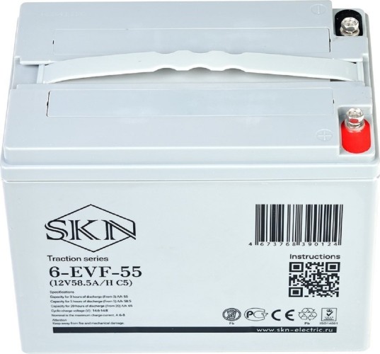 Аккумулятор SKN 6-EVF-55 (12V58.5A/H C5) тяговый 025391 - изображение 2
