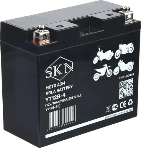 Аккумулятор SKN YT12B-4 (12V/10Ah/155A) для мототехники 025271