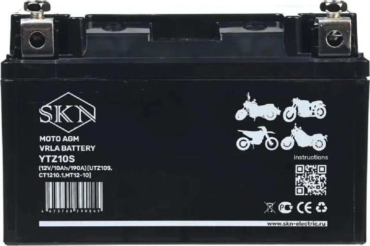 Аккумулятор SKN YTZ10S (12V/10Ah/190A) для мототехники 025282