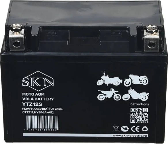 Аккумулятор SKN YTZ12S (12V/11Ah/210A) для мототехники 025283 - изображение 2