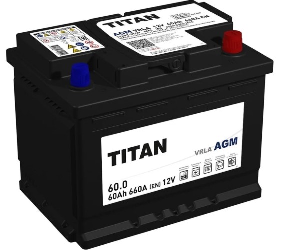 Аккумулятор Titan AGM 60.0 VRLA 660А 4610082702080