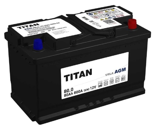Аккумулятор Titan AGM 80.0 VRLA L4 800А 4610082702158