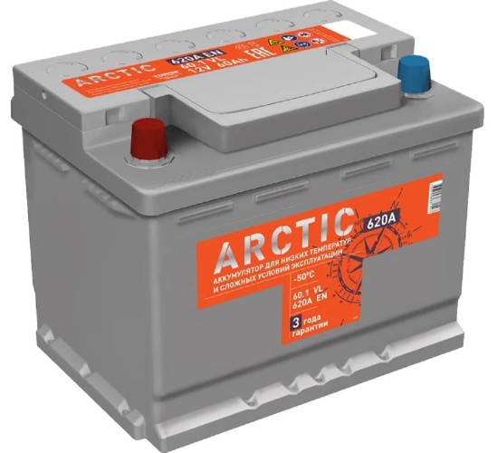 Аккумулятор Titan ARCTIC 60.1 VL 620А 4607008881547
