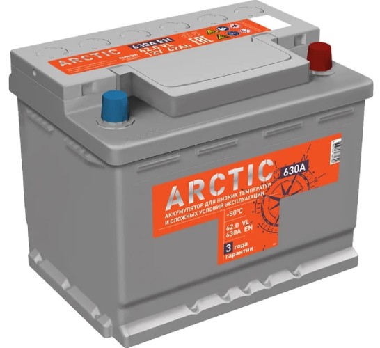 Аккумулятор Titan ARCTIC 62.0 VL 630А 4607008881899