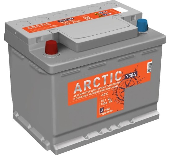 Аккумулятор Titan ARCTIC 75.1 VL 730А 4607008881561