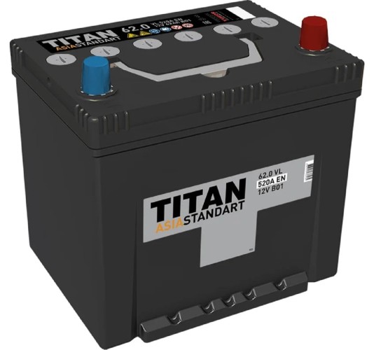 Аккумулятор Titan ASIA STANDART 62.0 VL B01 520А 4607008886962