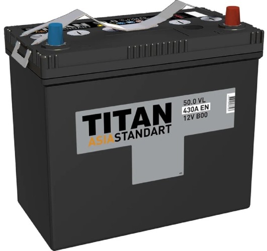 Аккумулятор Titan ASIA STANDART 50.0 VL B00 430А 4607008887563